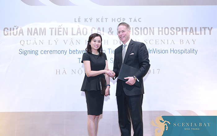  Nam Tiến Lào Cai ký kết hợp tác với Tập đoàn InVision Hospitality để quản lý vận hành dự án căn hộ Scenia Bay (Nha Trang)